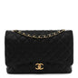 Caviar Quilted Maxi Double Flap Black
