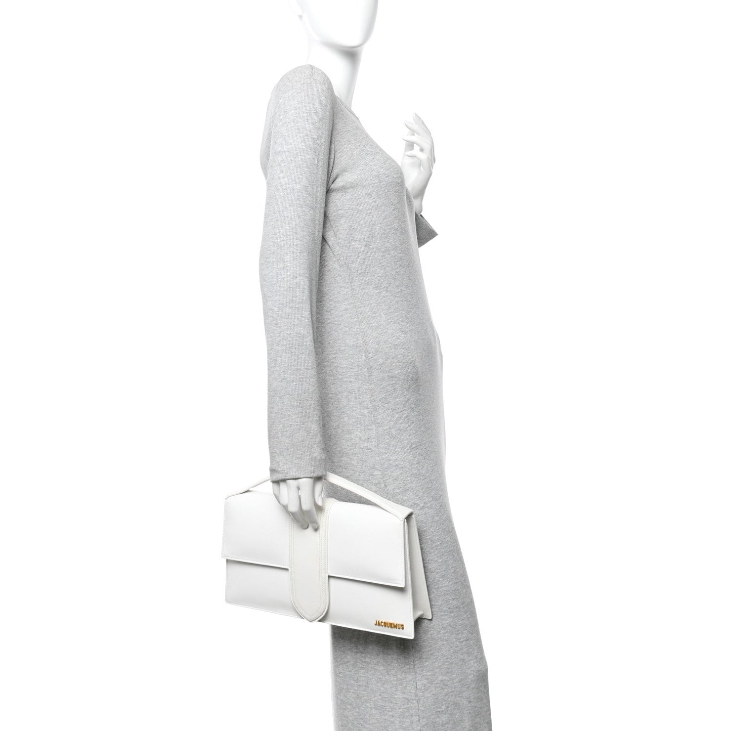 Smooth Calfskin Long Le Grand Bambino Clutch White