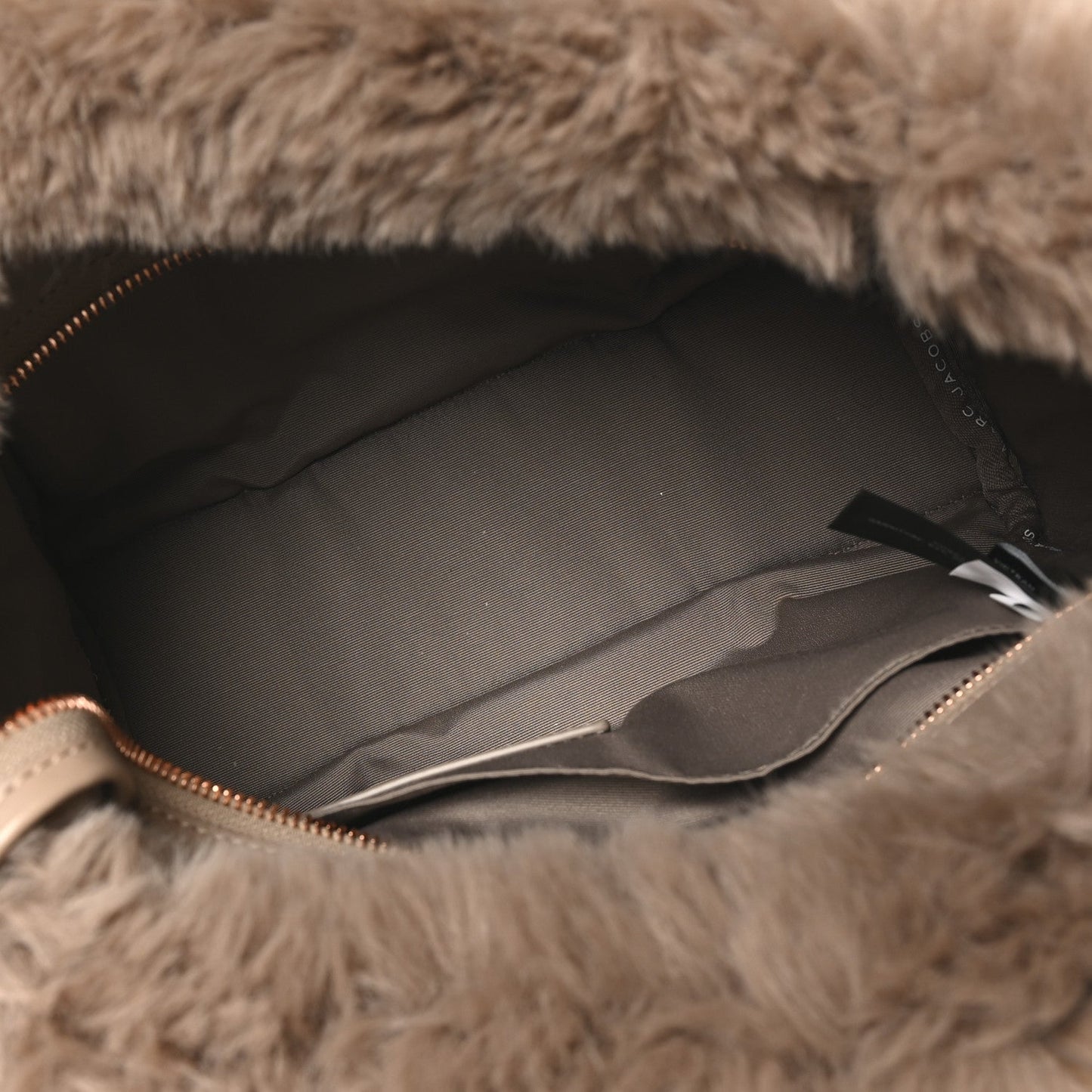 Faux Fur Mini The Year Of The Rabbit Tote Bag Beige