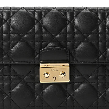 Lambskin Cannage Miss Dior Clutch Black