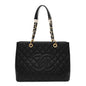 Caviar Quilted Grand Shopping Tote GST Black