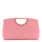 Caviar Quilted A Real Catch Clutch Pink