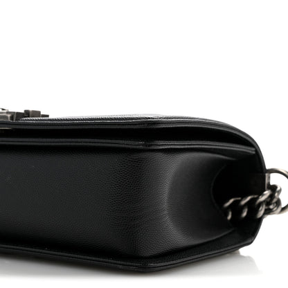Caviar Quilted Medium Boy Flap Black