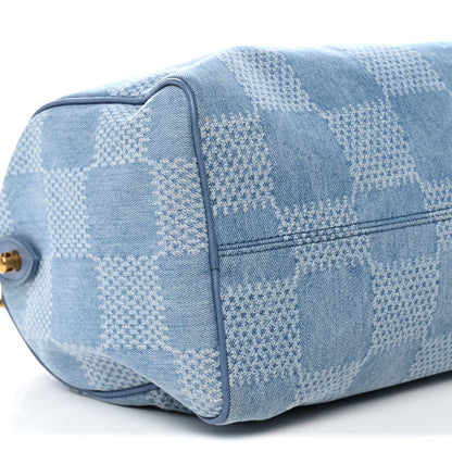Damier Denim 3D Speedy Bandouliere 30 Denim Blue