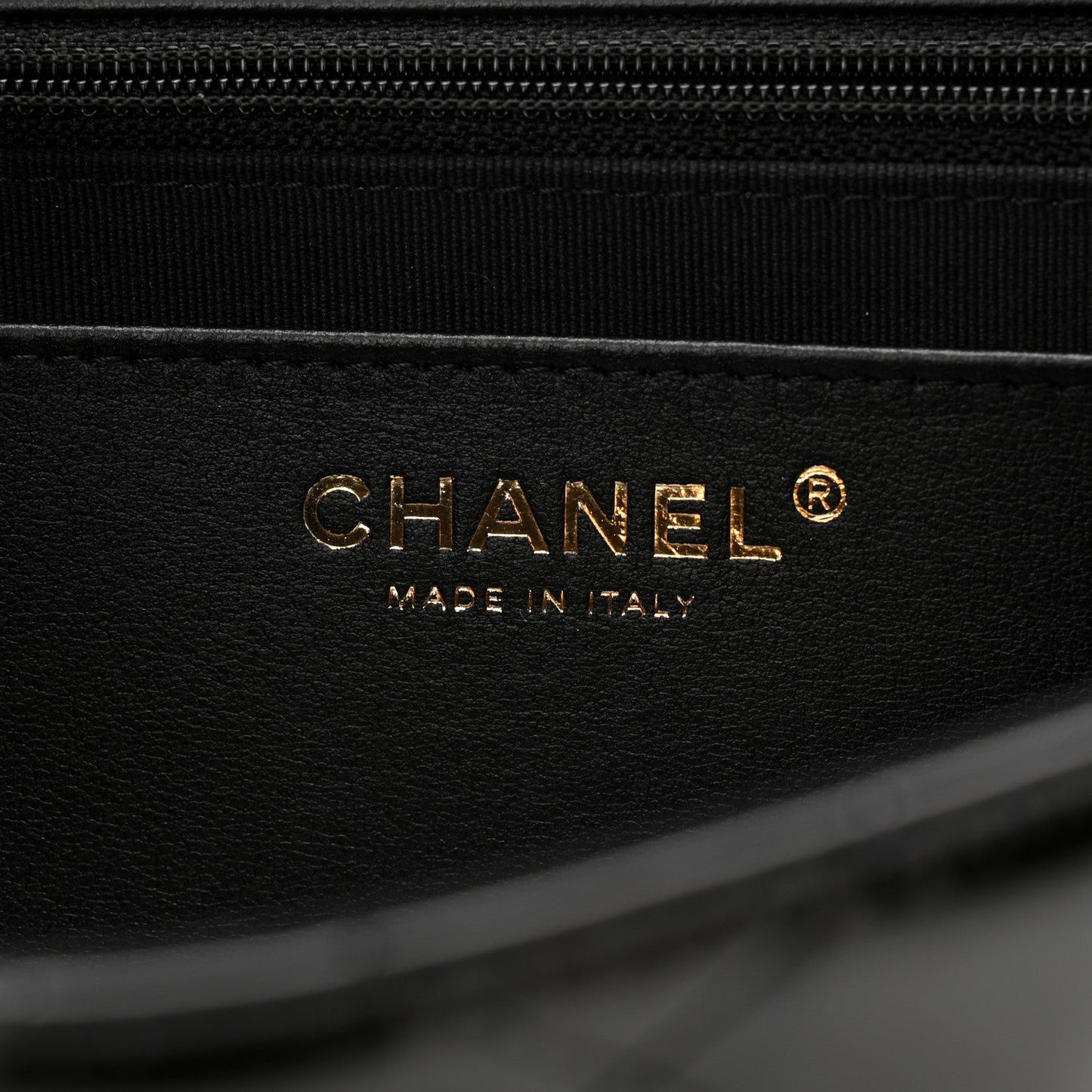 Patent Quilted Chain Around Heart Flap Black