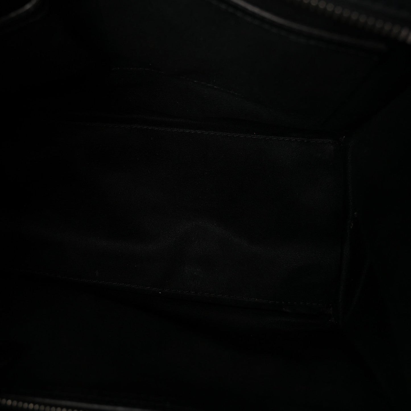 Drummed Calfskin Micro Luggage Black