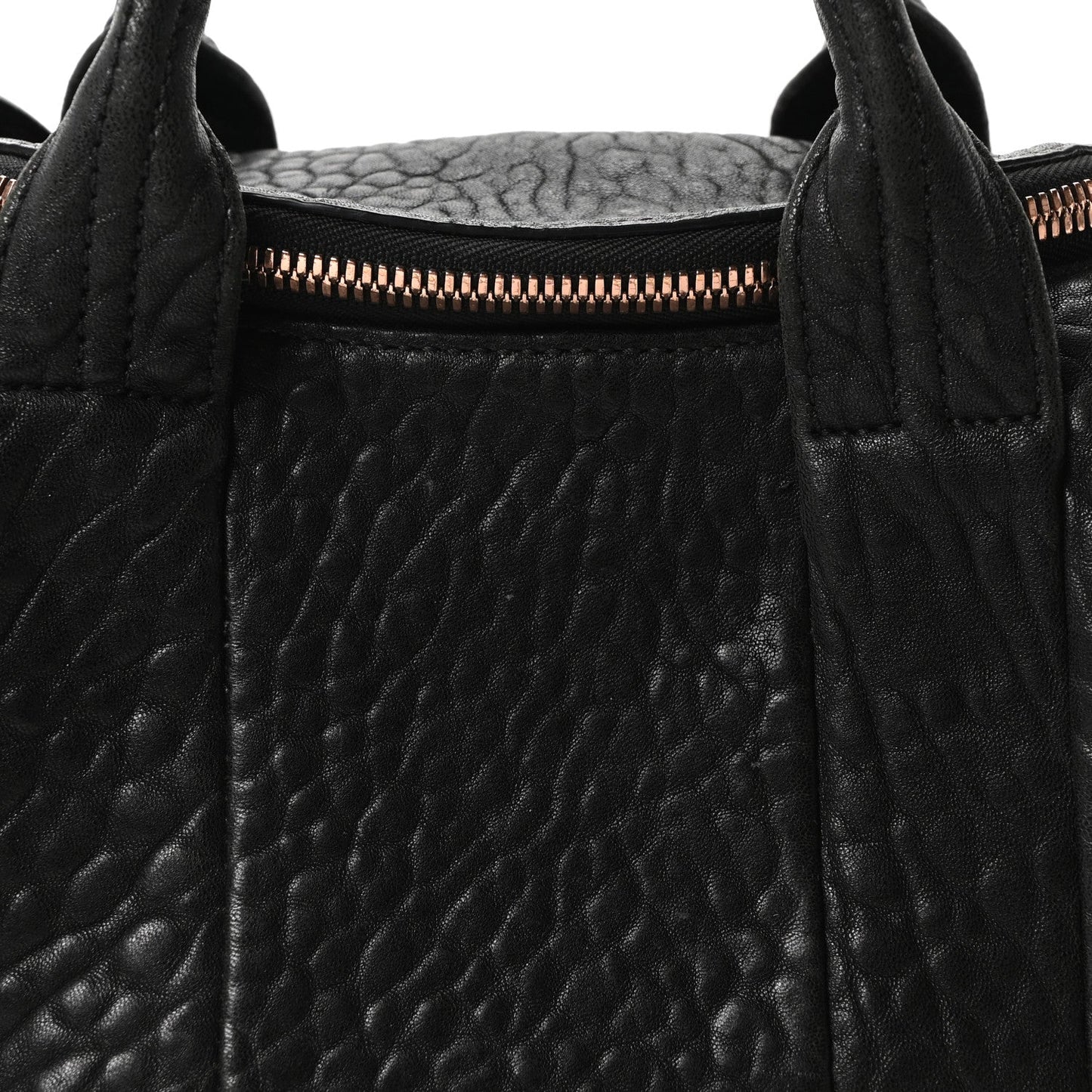 Pebbled Lambskin Rockie Black Rose Gold Hardware