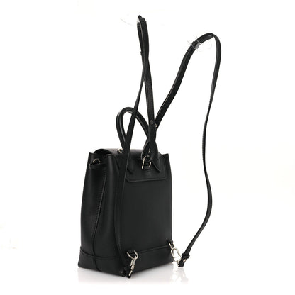 Calfskin Lockme Mini Backpack Black