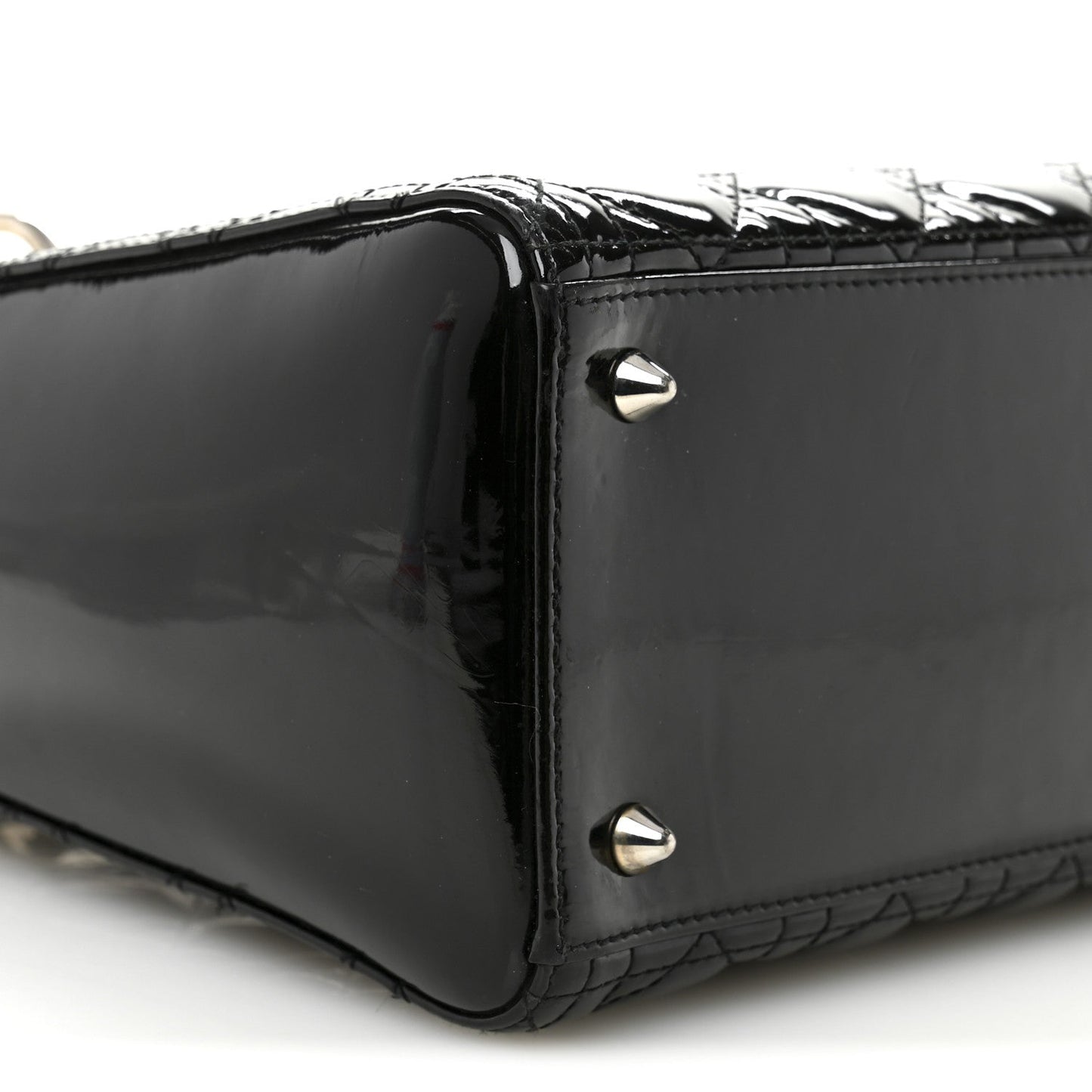 Patent Cannage Medium Lady Dior Black
