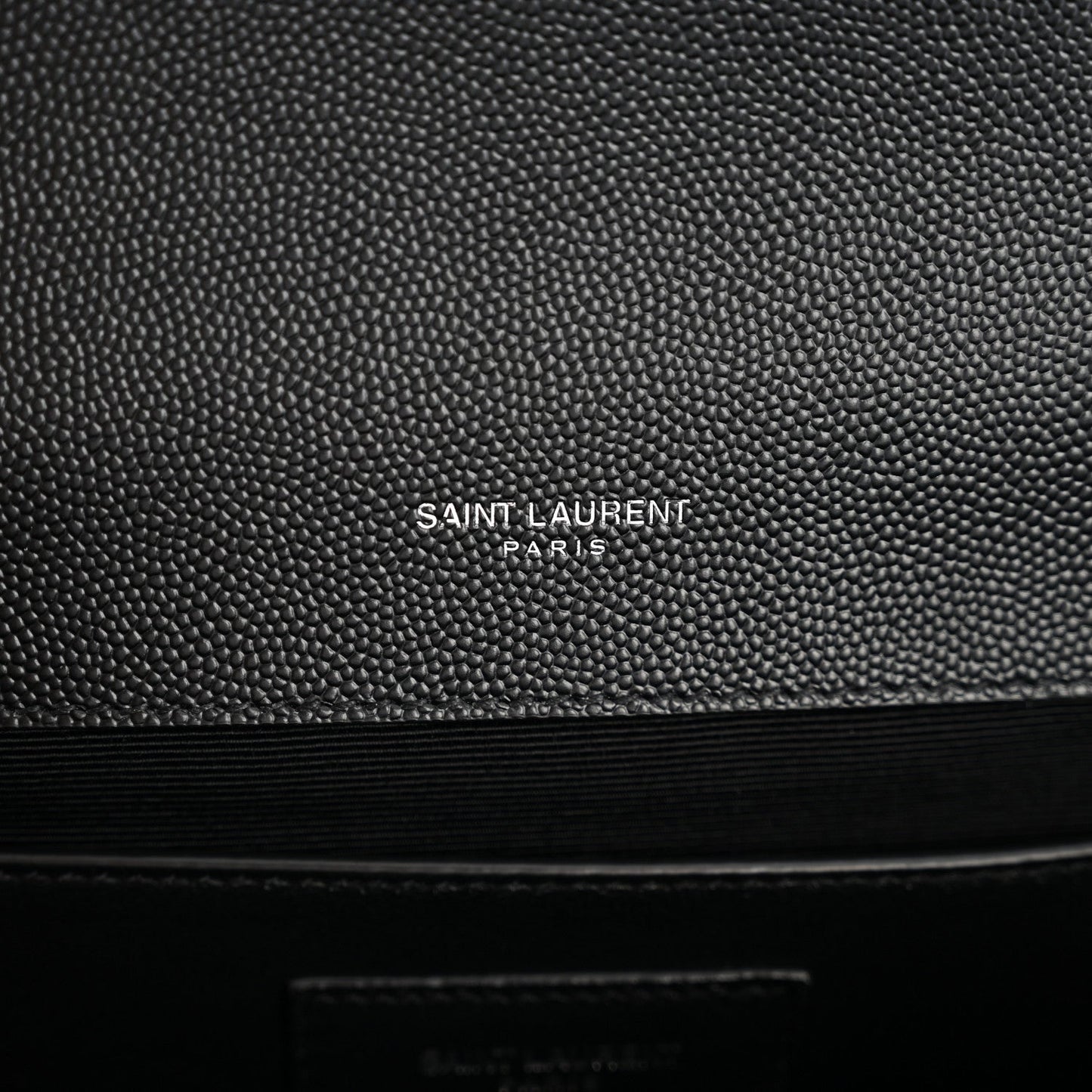 Grain De Poudre Textured Mixed Matelasse Triquilt Medium Monogram Satchel Black
