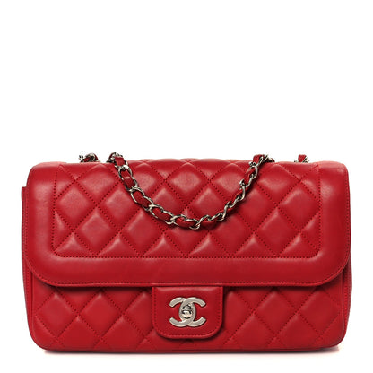 Lambskin Medium Coco Rider Flap Red