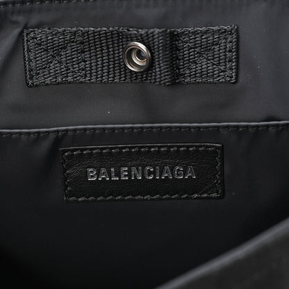 Canvas Pierced Army Messenger Bag Black