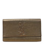 Metallic Calfskin Monogram Large Belle De Jour Clutch  Gold