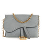 Goatskin Nano Saddle Chain Pouch Blue