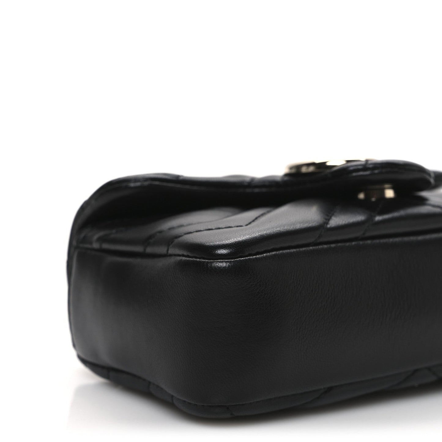 Lambskin Matelasse Mini GG Marmont Shoulder Bag Black
