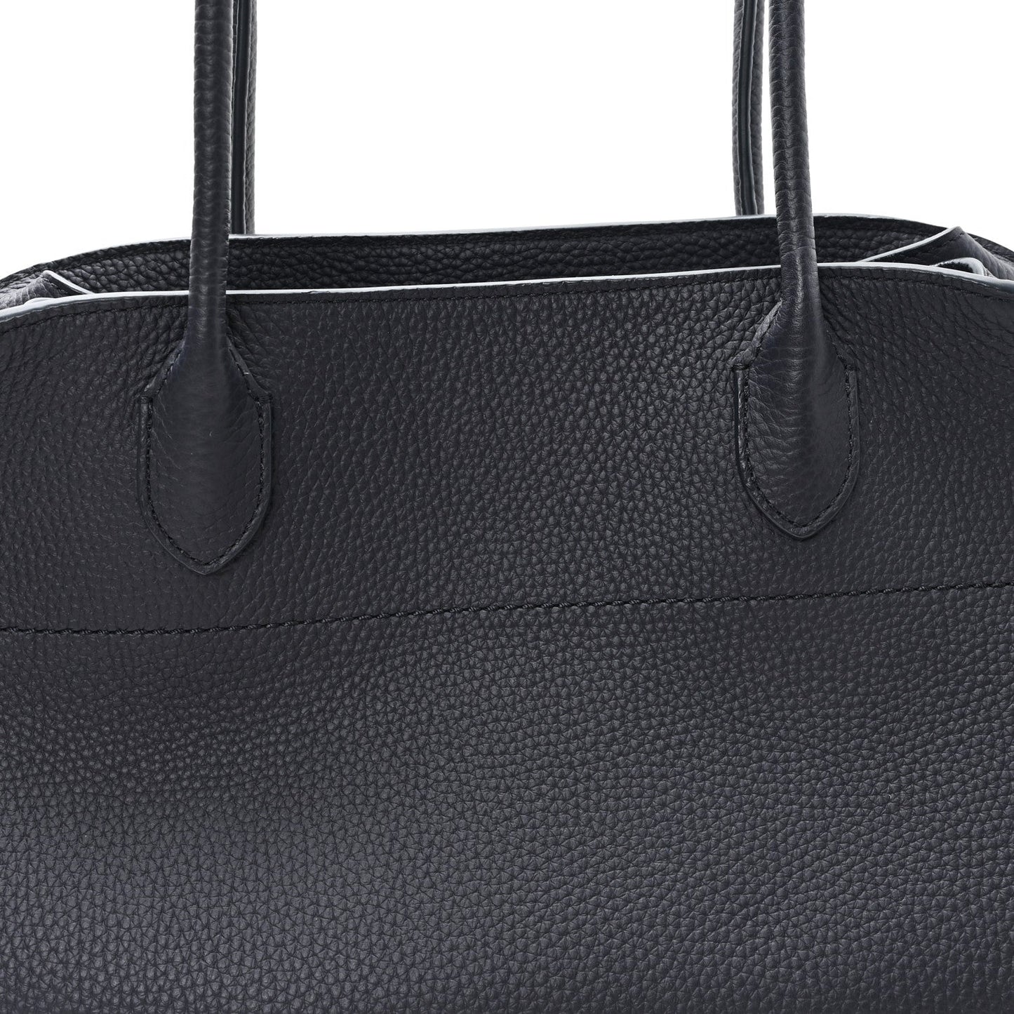 Matte Grained Calfskin Margaux Shoulder 12 Marine