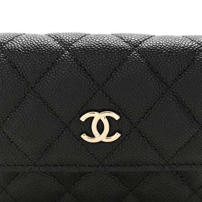 Caviar Quilted Belt Bag Black