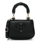 Boarded Dyana Lux Calfskin Web Monochrome Mini Bamboo 1947 Top Handle Bag Black