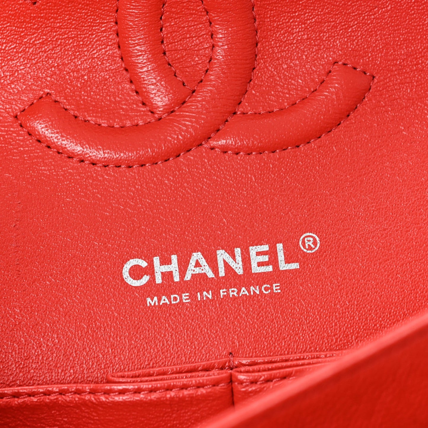 Caviar Quilted Medium Double Flap Red