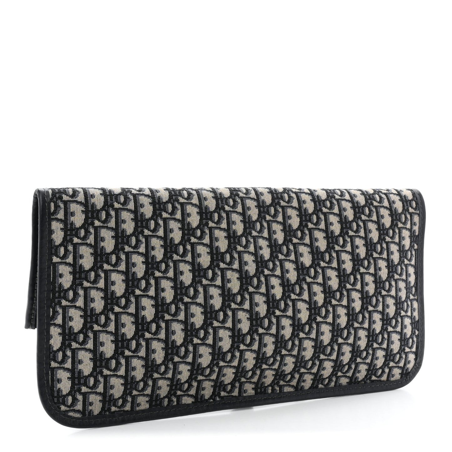 Oblique Fold Over Clutch Blue