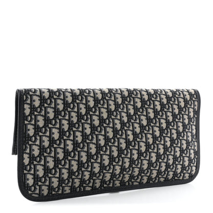 Oblique Fold Over Clutch Blue
