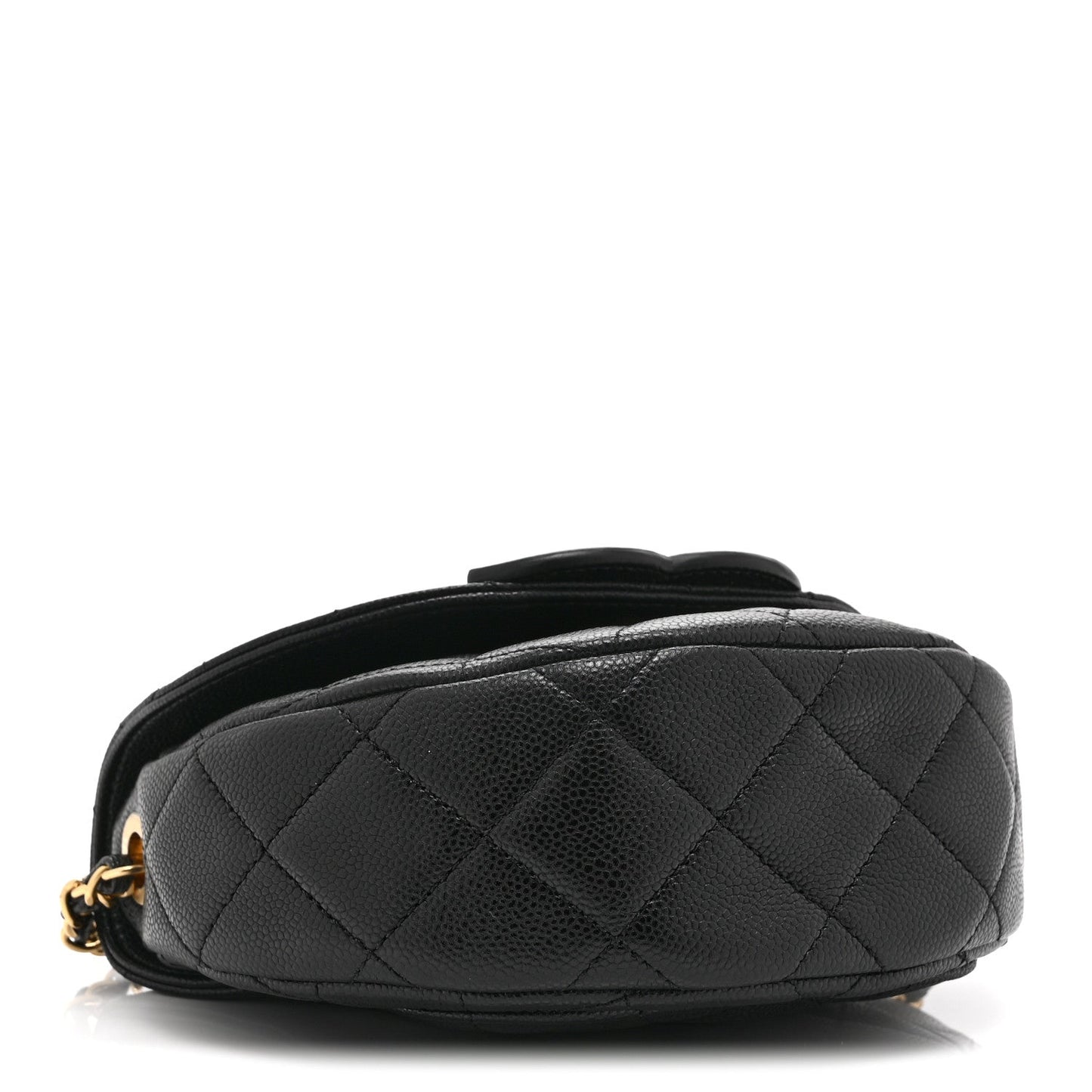 Caviar Quilted Mini Messenger Flap Black