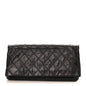 Calfskin Stitched Thin City Clutch Black