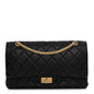 Aged Calfskin Quilted 2.55 Reissue 227 Flap Black