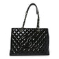 Patent Quilted Grand Shopping Tote GST Black