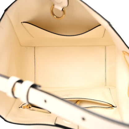 Calfskin VLogo Bucket Bag White