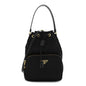 Re-Nylon Duet Drawstring Shoulder Bag Black
