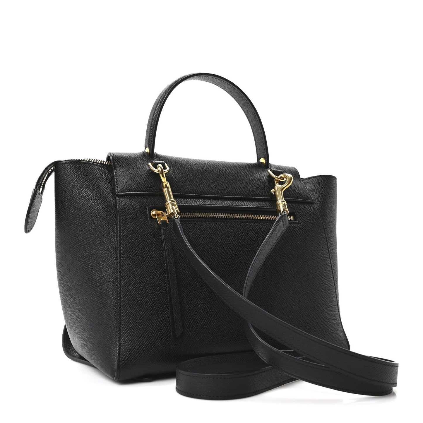 Grained Calfskin Micro Belt Bag Black