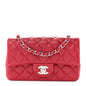 Caviar Quilted Mini Rectangular Flap Pink