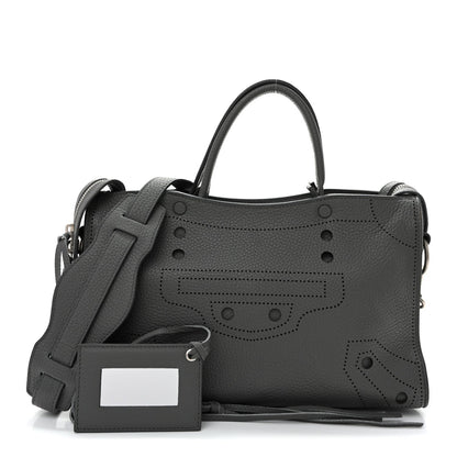 Veau Grana Perforated Blackout Hardware S City Gris Acier