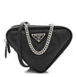 Nappa Soft Padded Mini Triangle Crossbody Pouch Black