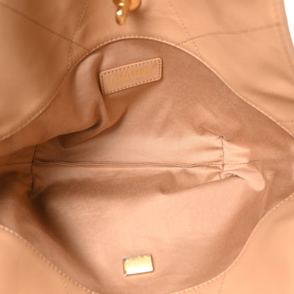Calfskin Quilted Mini Coco Shopping Bag Brown