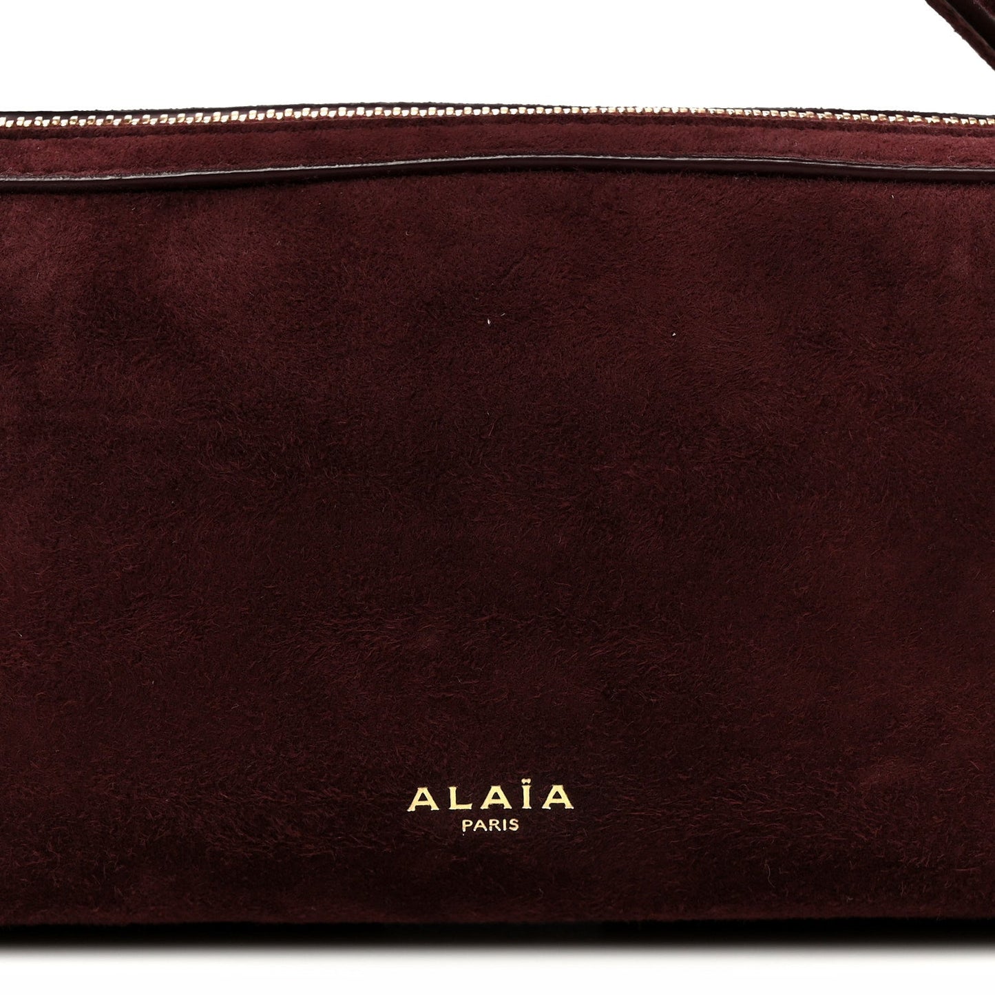 Suede Goatskin Teckel Clutch Rouge Grenat