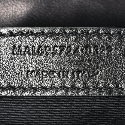 Calfskin Crocodile Embossed Gaby Satchel Black