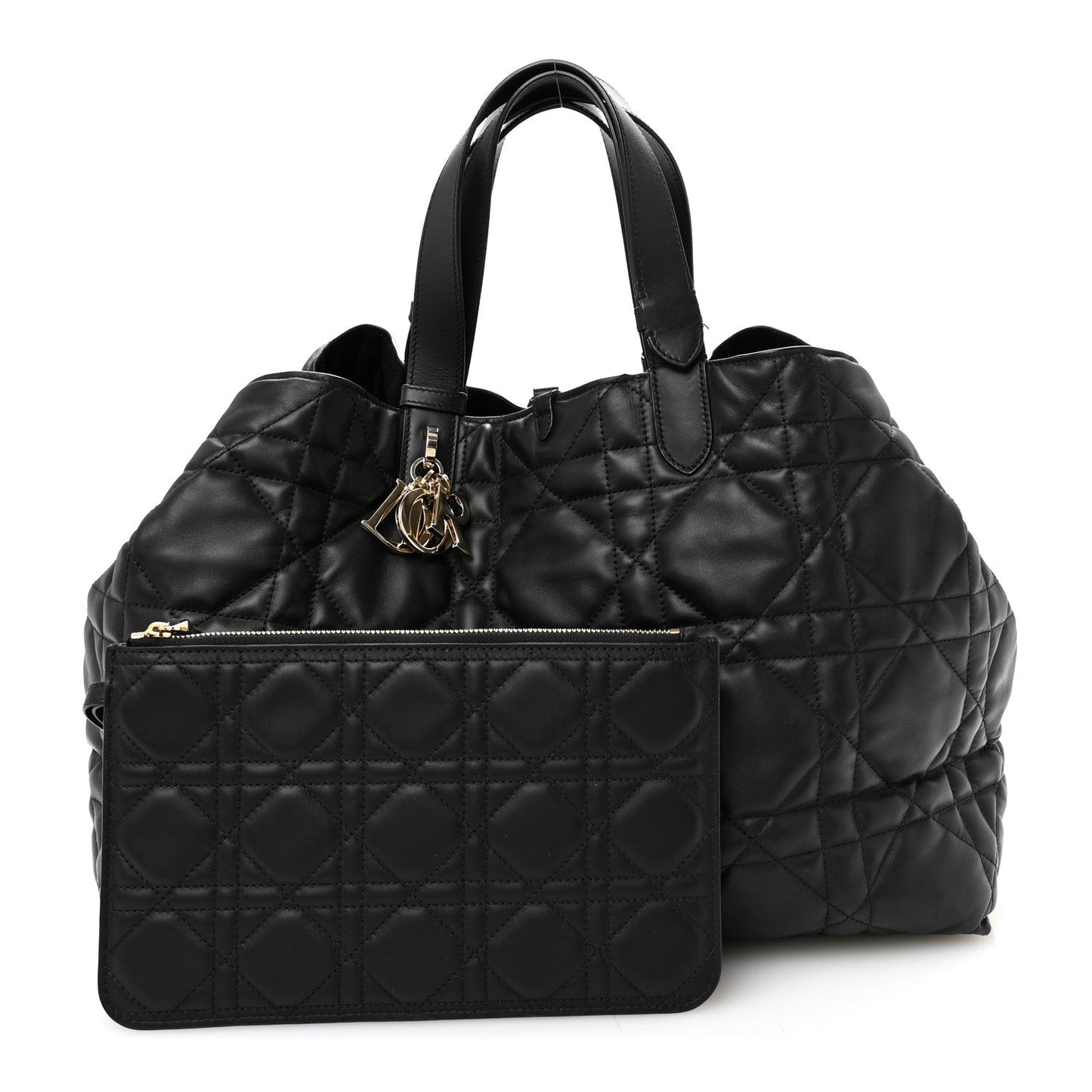 Calfskin Macrocannage Medium Toujours Black