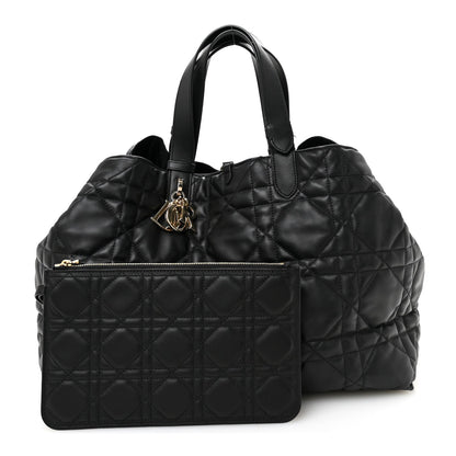 Calfskin Macrocannage Medium Toujours Black