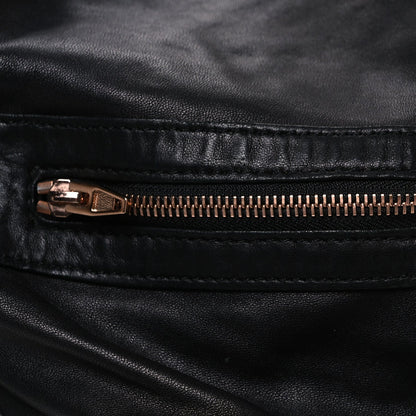 Lambskin Marti Backpack Bag Washed Black Rose Gold Hardware