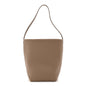Grained Calfskin Medium N/S Park Tote Dark Taupe