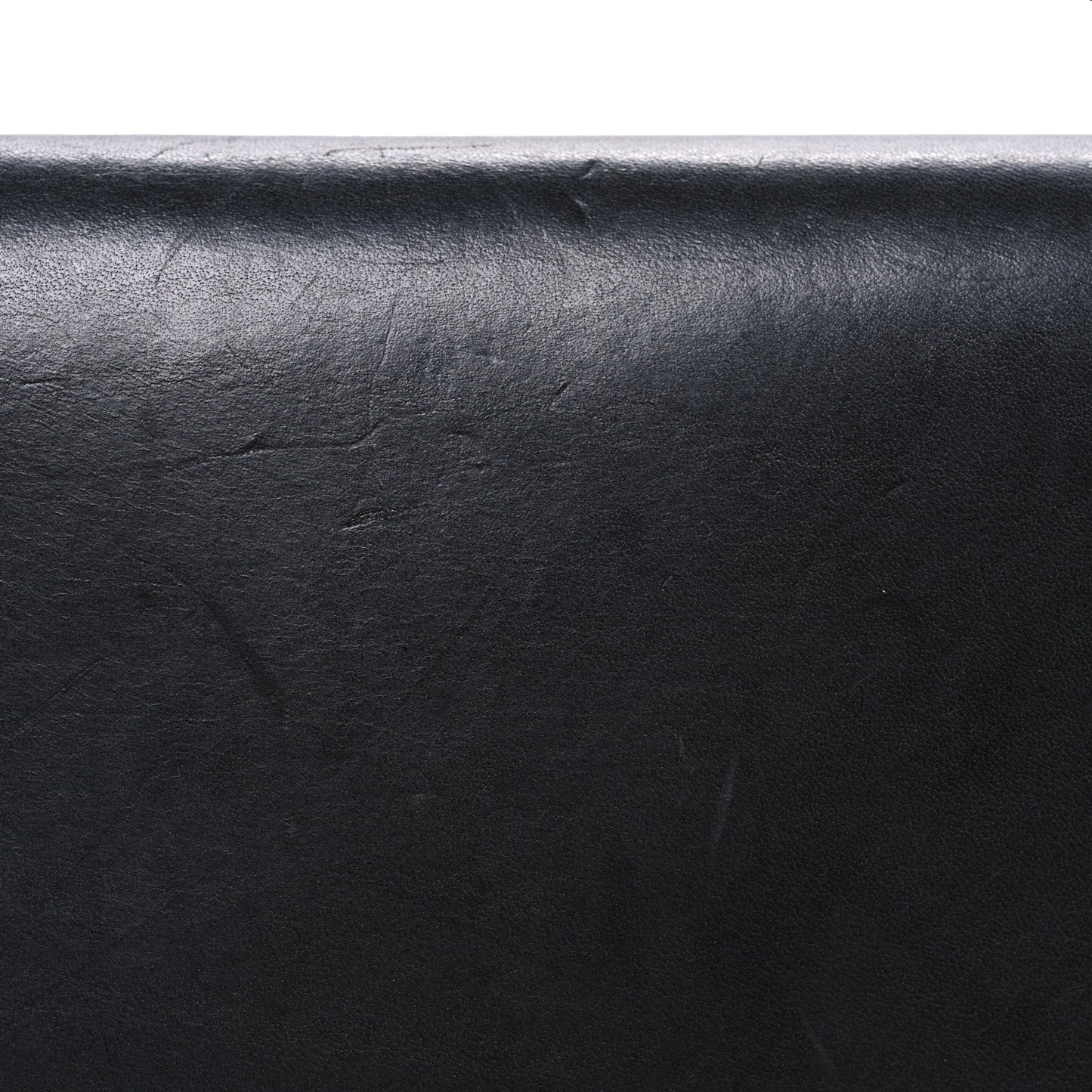 Calfskin Flap Crossbody Bag Black