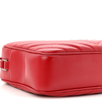 Calfskin Matelasse Monogram Lou Camera Bag Rouge Eros