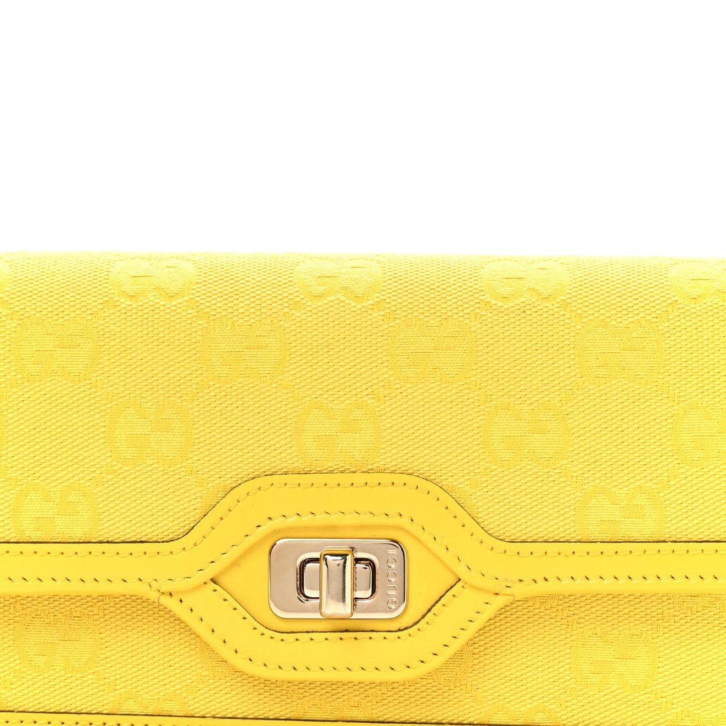 GG Monogram Scratch Lux Calfskin Mini Luce Shoulder Bag Yellow