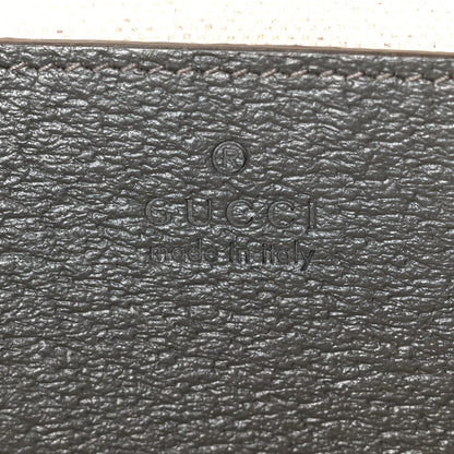 GG Supreme Monogram Textured Dollar Calfskin Small Ophidia Top Handle Shoulder Bag  Grey Black Graphite Grey