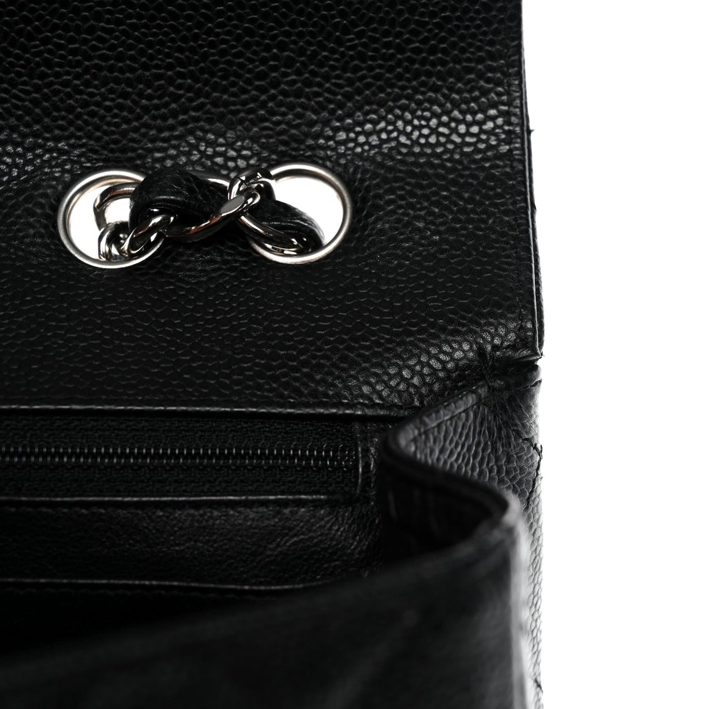 Caviar Quilted Jumbo Single Flap Black