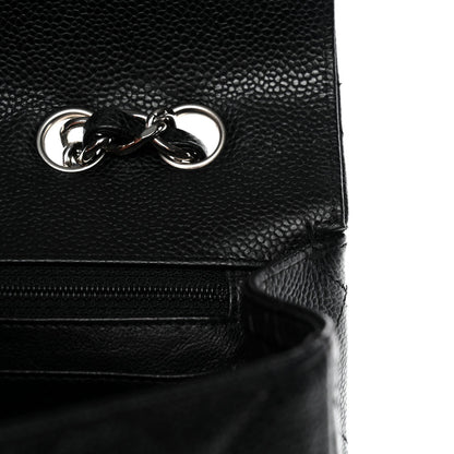 Caviar Quilted Jumbo Single Flap Black