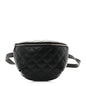 Calfskin Quilted Waist Belt Bag Black