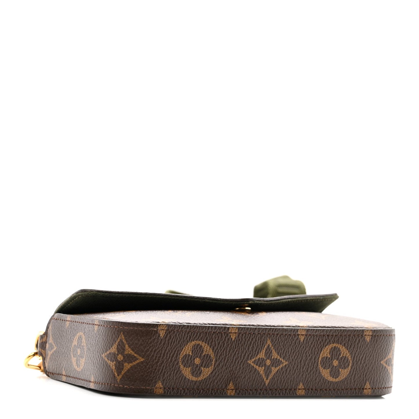 Monogram Felicie Strap & Go Kaki